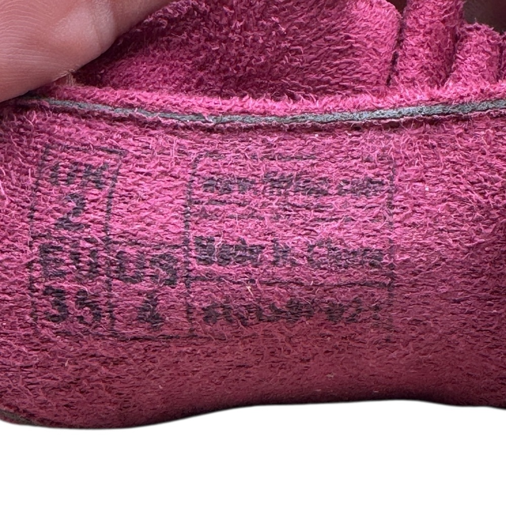 FitFlop Girl’s Magenta Leather Sandals with Floral Detail Size 4 - Picture 10 of 16